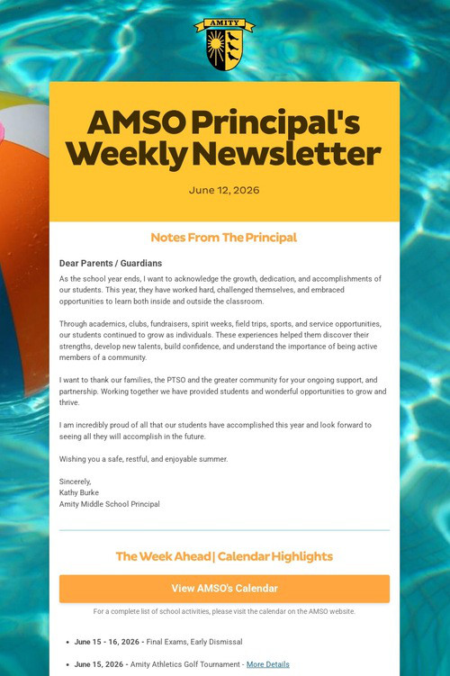 AMSO Principal's Weekly Newsletter