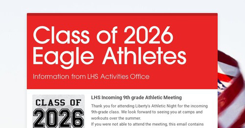 Class of 2026 Eagle Athletes