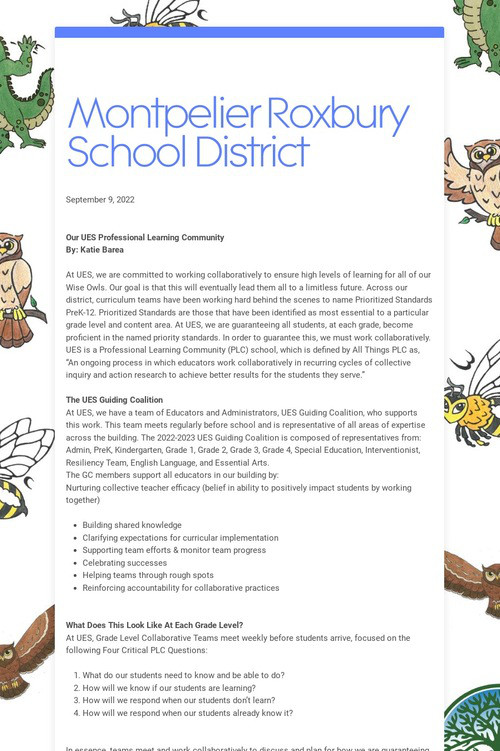 Montpelier Roxbury School District
