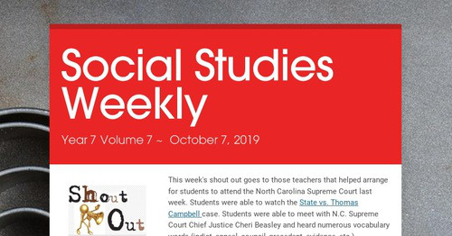 Social Studies Weekly | Smore Newsletters for Education