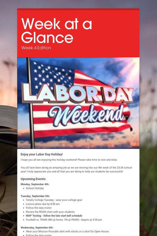 Week at a Glance