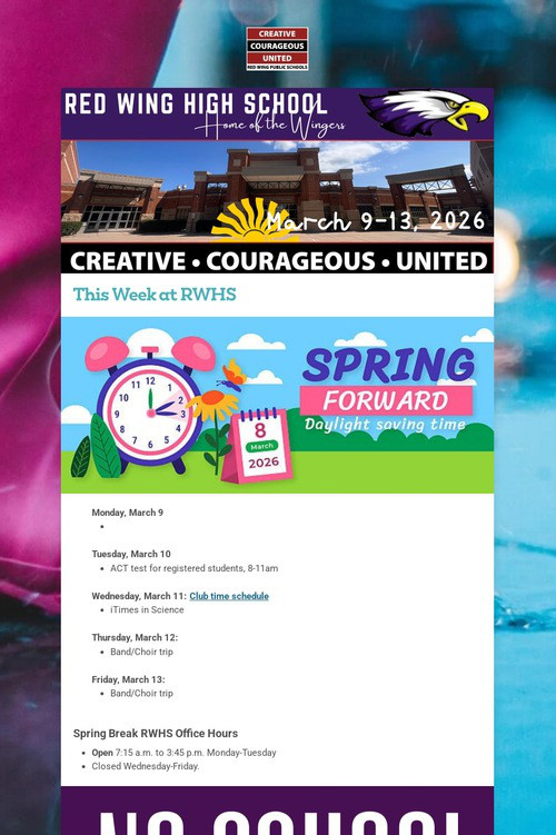 RWHS Student Newsletter