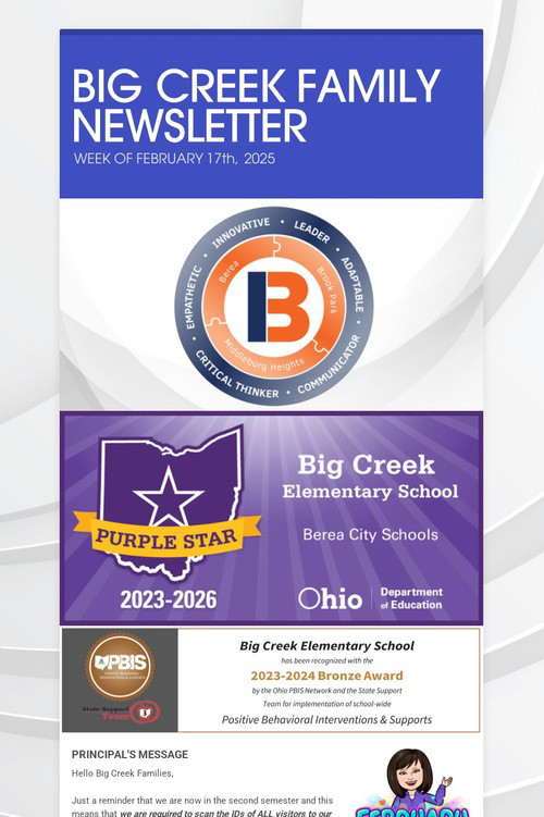 BIG CREEK FAMILY NEWSLETTER