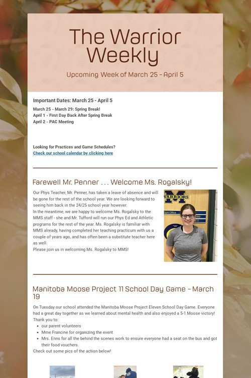 The Warrior Weekly