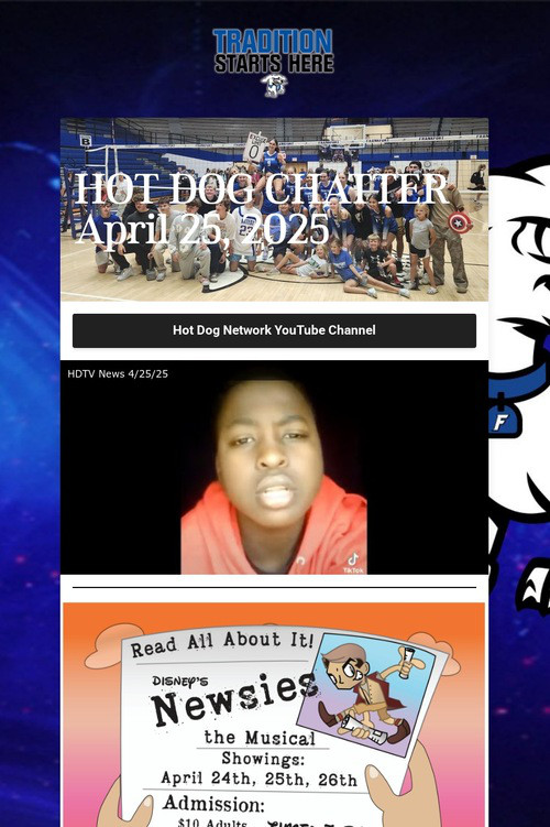 HOT DOG CHATTER April 25, 2025