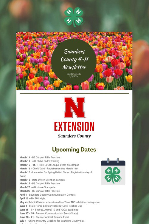 Saunders County 4-H Update