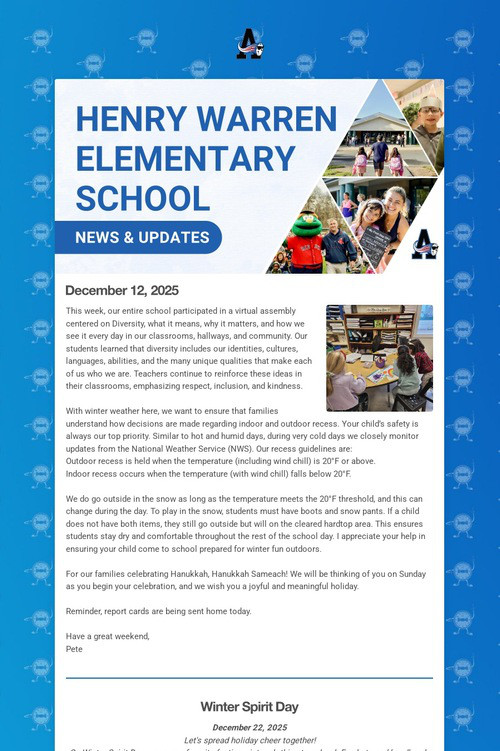 Warren School Weekly Update