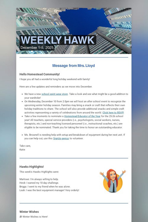 WEEKLY HAWK