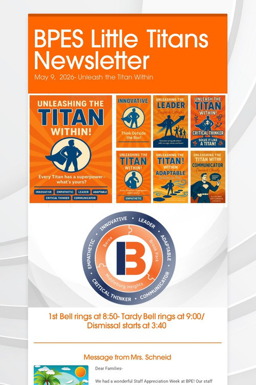 BPES Little Titans Newsletter