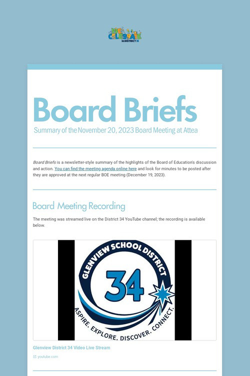 Board Briefs