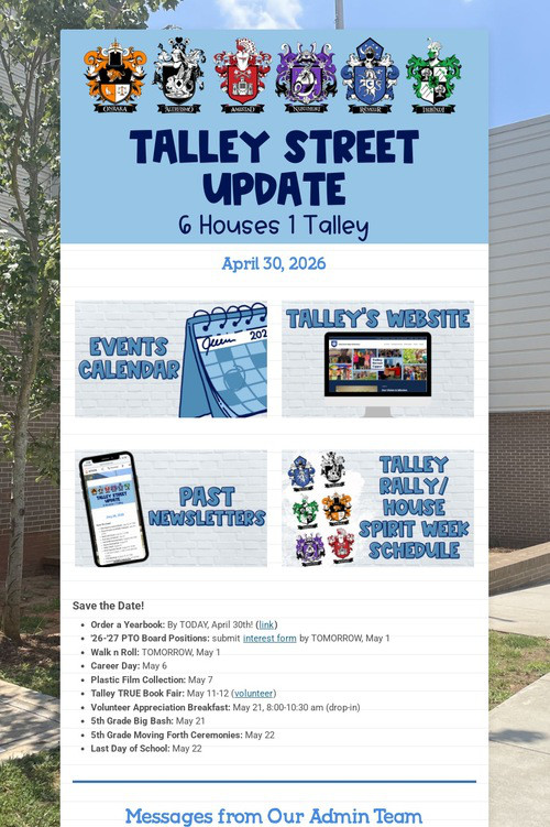 Talley Street Update