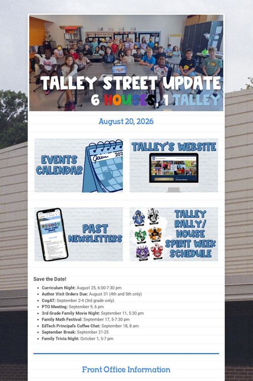 Talley Street Update