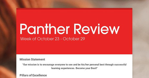 Panther Review | Smore Newsletters for Education