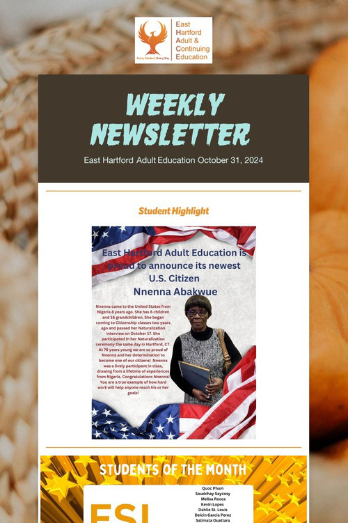 Weekly Newsletter