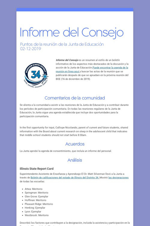 Informe del Consejo