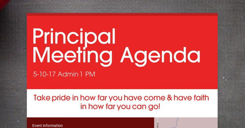 Principal Meeting Agenda Smore Newsletters for Education Principal Meeting Agenda Smore Newsletters for Education