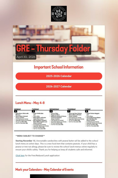 GRE - Thursday Folder
