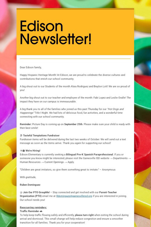 Edison Newsletter!