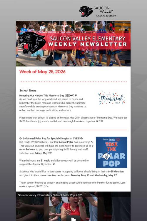 SVES Weekly Newsletter