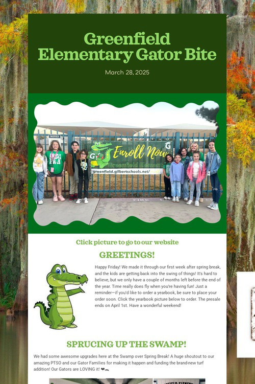 Greenfield Elementary Gator Bite