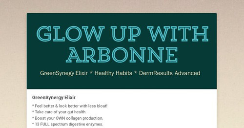 Glow Up with Arbonne