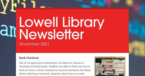 Lowell Library Newsletter