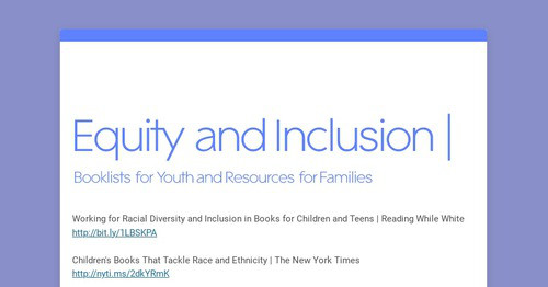 Equity and Inclusion | | Smore Newsletters for Education