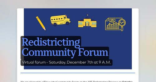 Redistricting Community Forum