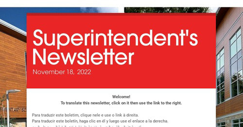 Superintendent's Newsletter
