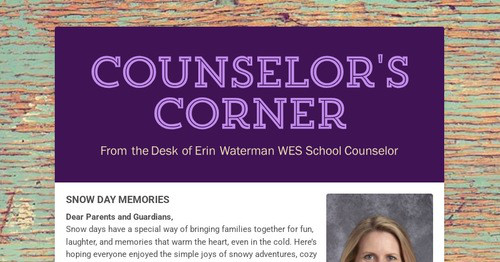 Counselor's Corner