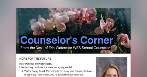 Counselor's Corner