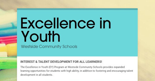Excellence in Youth