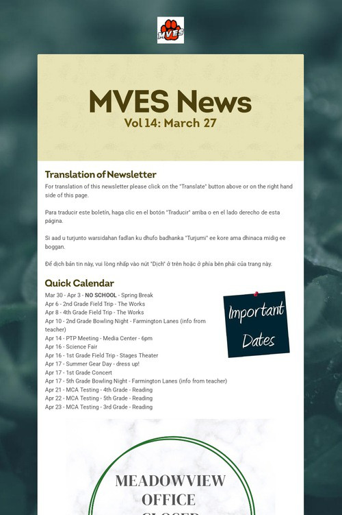 MVES News