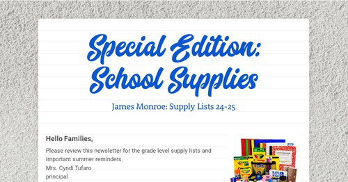 Special Edition: School Supplies