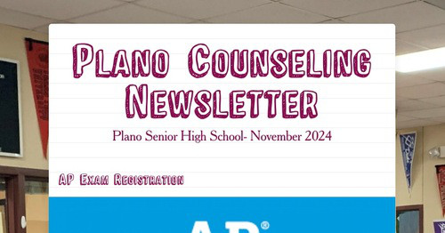 Plano Counseling Newsletter