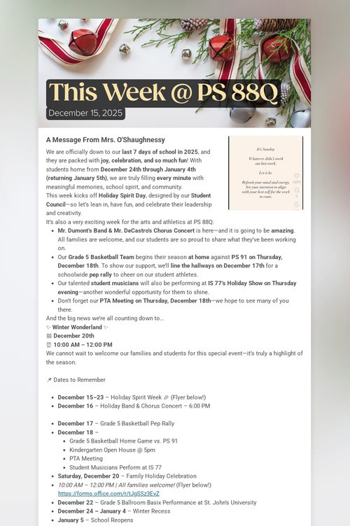 This Week @ PS 88Q
