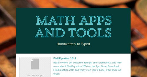 Math Apps and Tools | Smore Newsletters