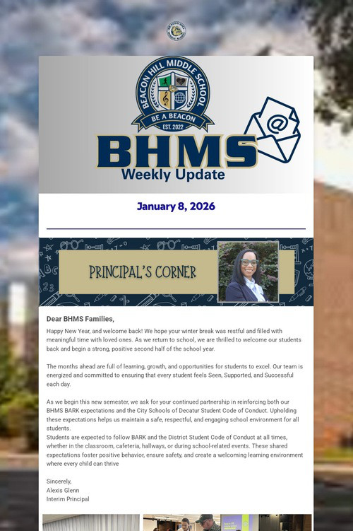 BHMS Weekly Update