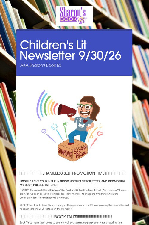Children's Lit Newsletter 9/30/26
