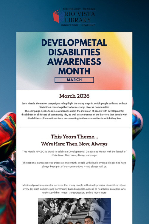Disabilities Awareness Month