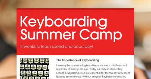 Keyboarding Summer Camp