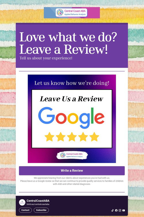Love what we do? Leave a Review!