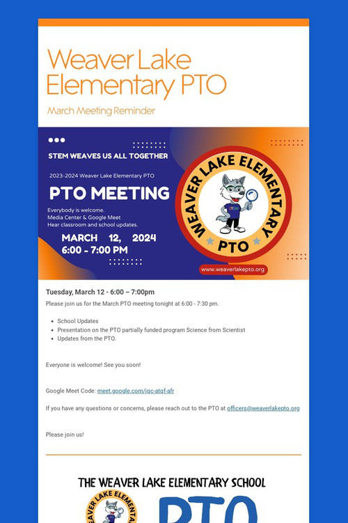Weaver Lake Elementary PTO