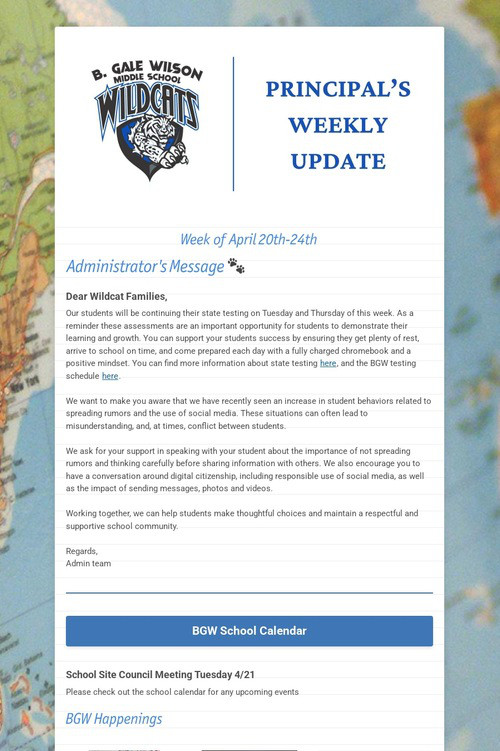 Principal's Weekly Update