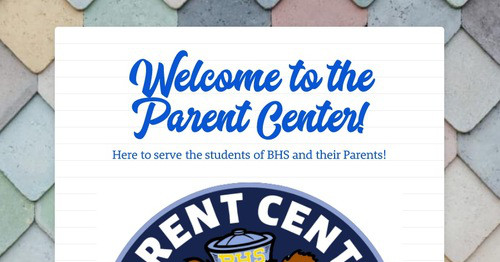 Welcome to the Parent Center!