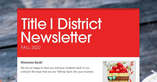 Title I District Newsletter