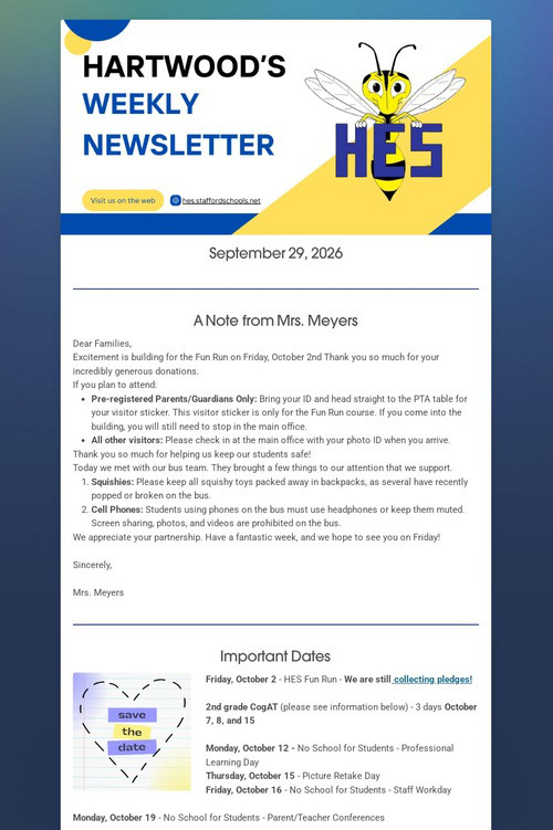Hartwood's Weekly Newsletter