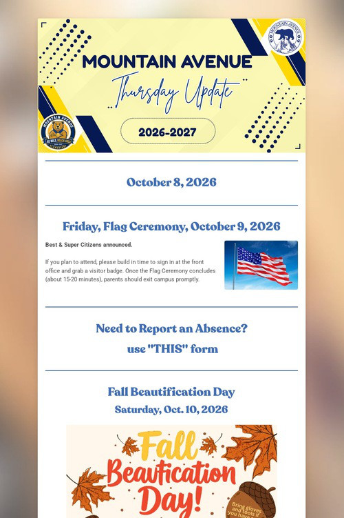 Mountain Avenue Thursday Update