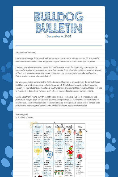 BULLDOG BULLETIN