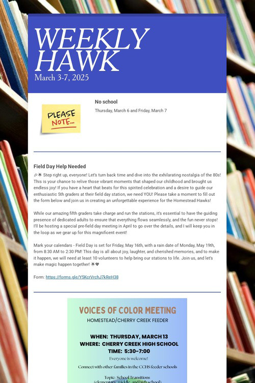 WEEKLY HAWK